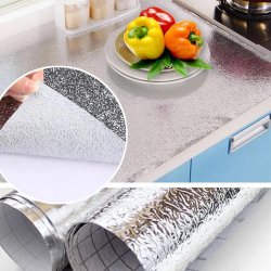 فویل چسبی کابینت طرح نقره ای 3 متری
